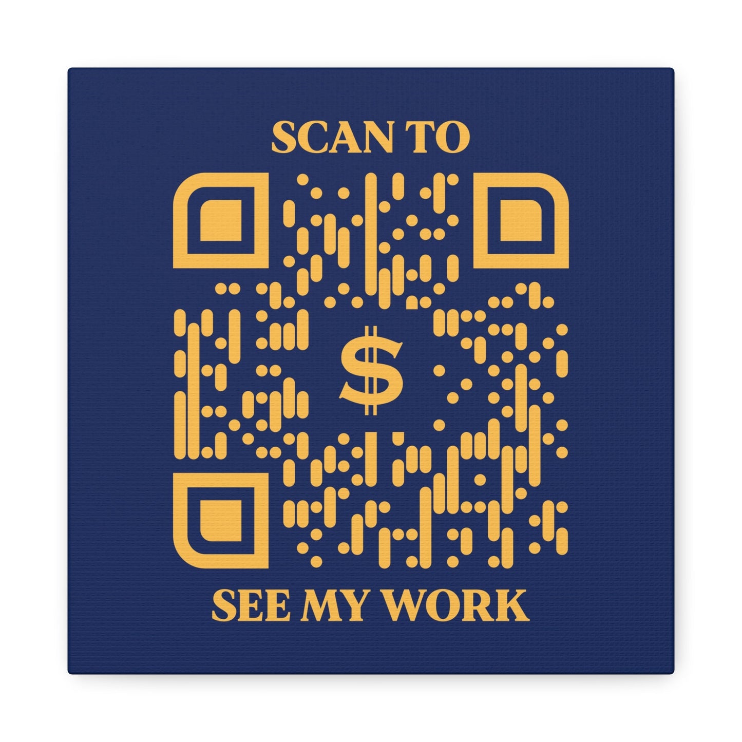 Business & Networking – Canvas – Navy – Scan to See My Work - QR NATION