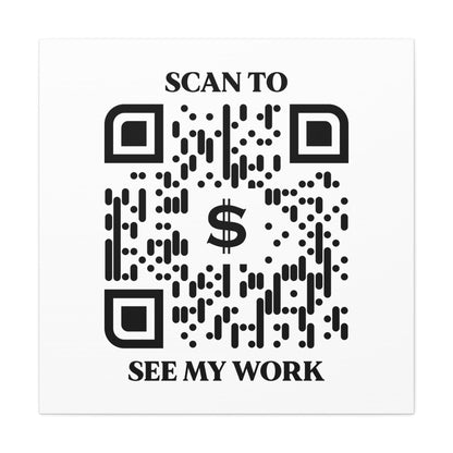 Business & Networking – Canvas – White – Scan to See My Work - QR NATION