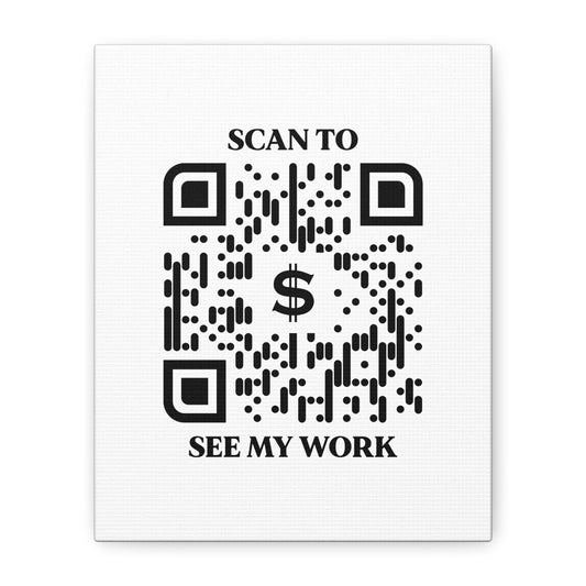 Business & Networking – Canvas – White – Scan to See My Work - QR NATION