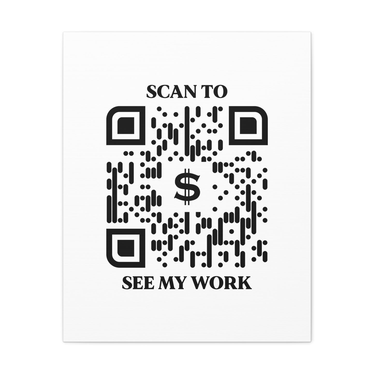 Business & Networking – Canvas – White – Scan to See My Work - QR NATION