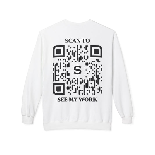 Business & Networking – Sweatshirt – Scan to See My Work - QR NATION