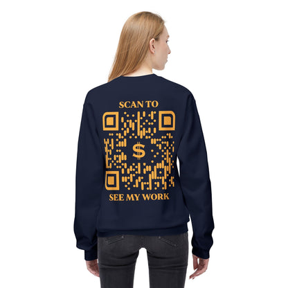 Business & Networking – Sweatshirt – Scan to See My Work - QR NATION