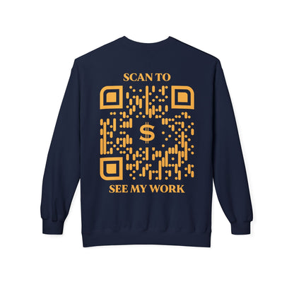 Business & Networking – Sweatshirt – Scan to See My Work - QR NATION