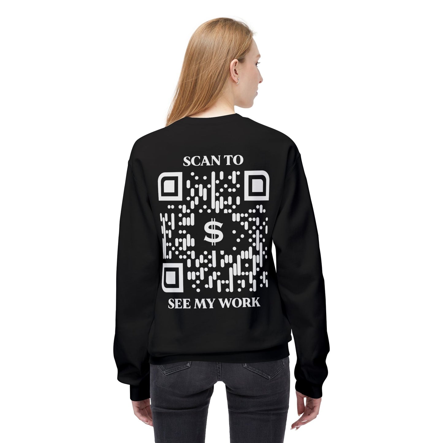Business & Networking – Sweatshirt – Scan to See My Work - QR NATION