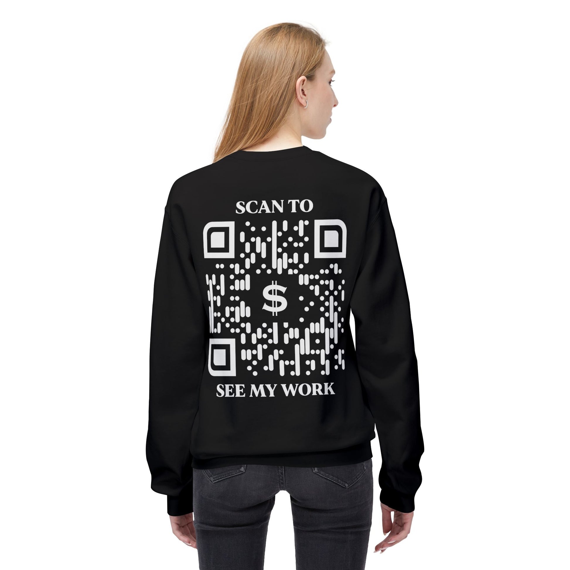 Business & Networking – Sweatshirt – Scan to See My Work - QR NATION