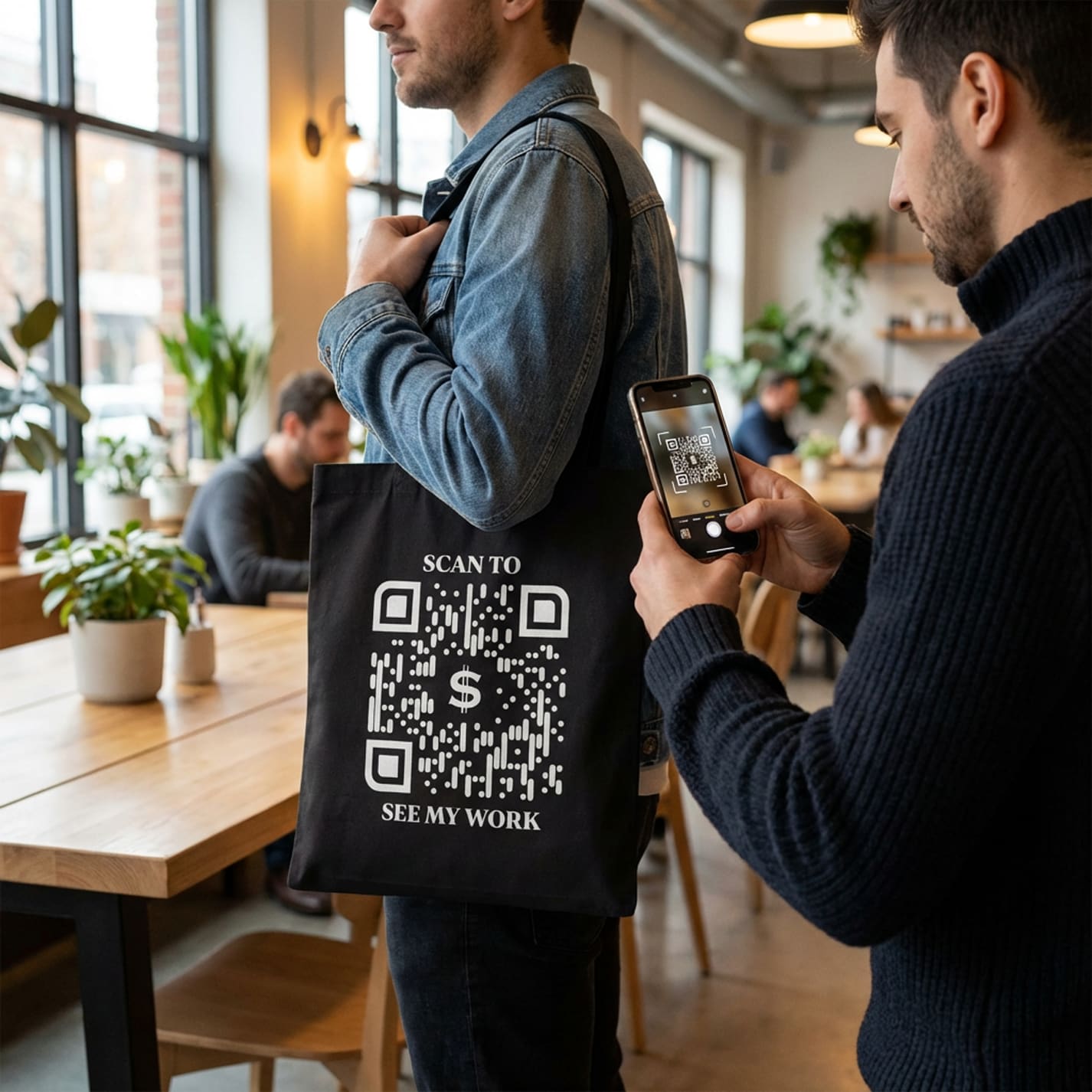 Business & Networking – Tote Bag – Scan to See My Work - QR NATION