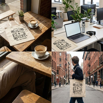 Business & Networking – Tote Bag – Scan to See My Work - QR NATION