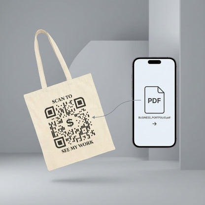 Business & Networking – Tote Bag – Scan to See My Work - QR NATION
