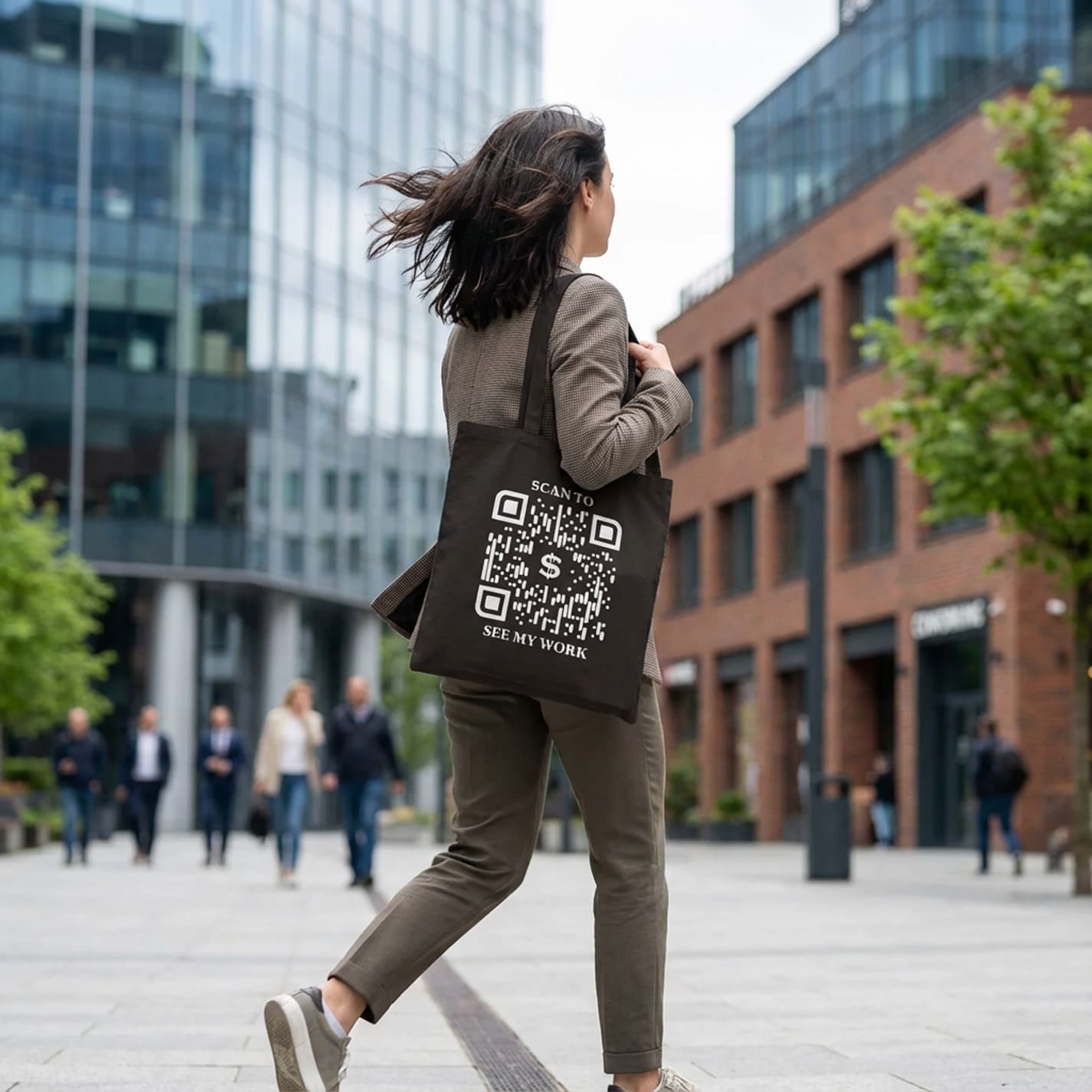 Business & Networking – Tote Bag – Scan to See My Work - QR NATION