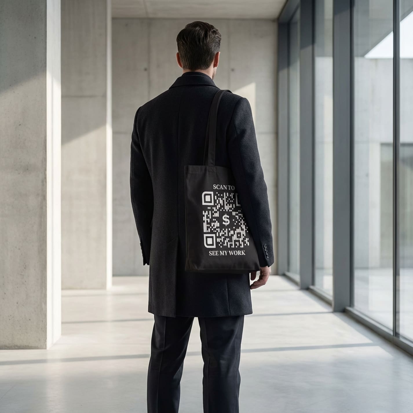 Business & Networking – Tote Bag – Scan to See My Work - QR NATION