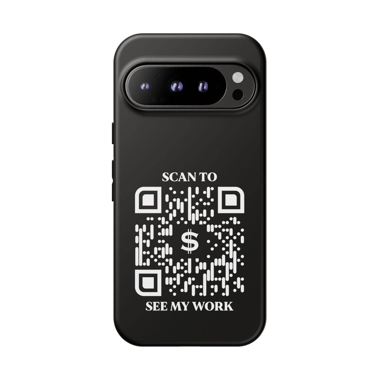 Business & Networking – Tough Case – Black – Scan to See My Work - QR NATION