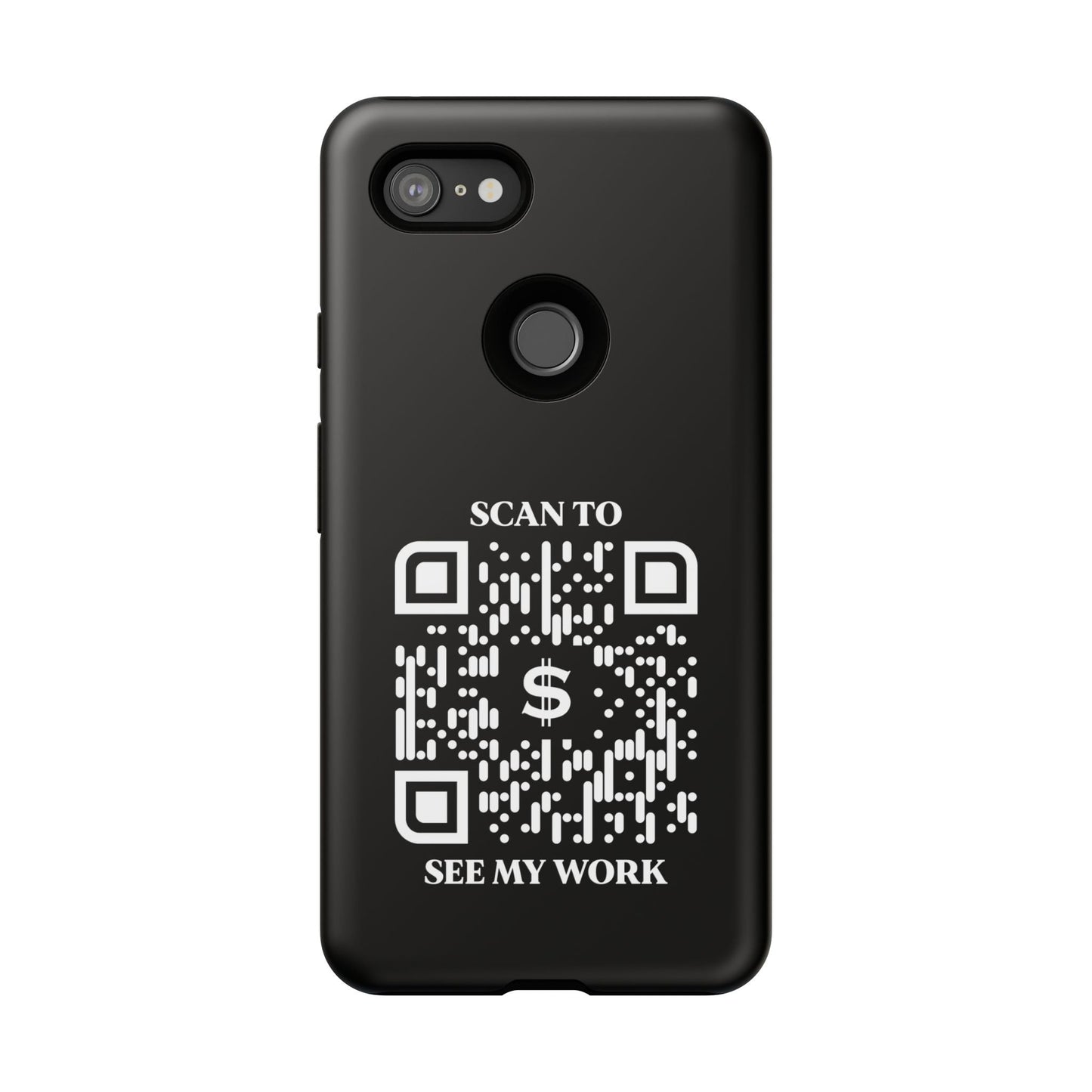 Business & Networking – Tough Case – Black – Scan to See My Work - QR NATION