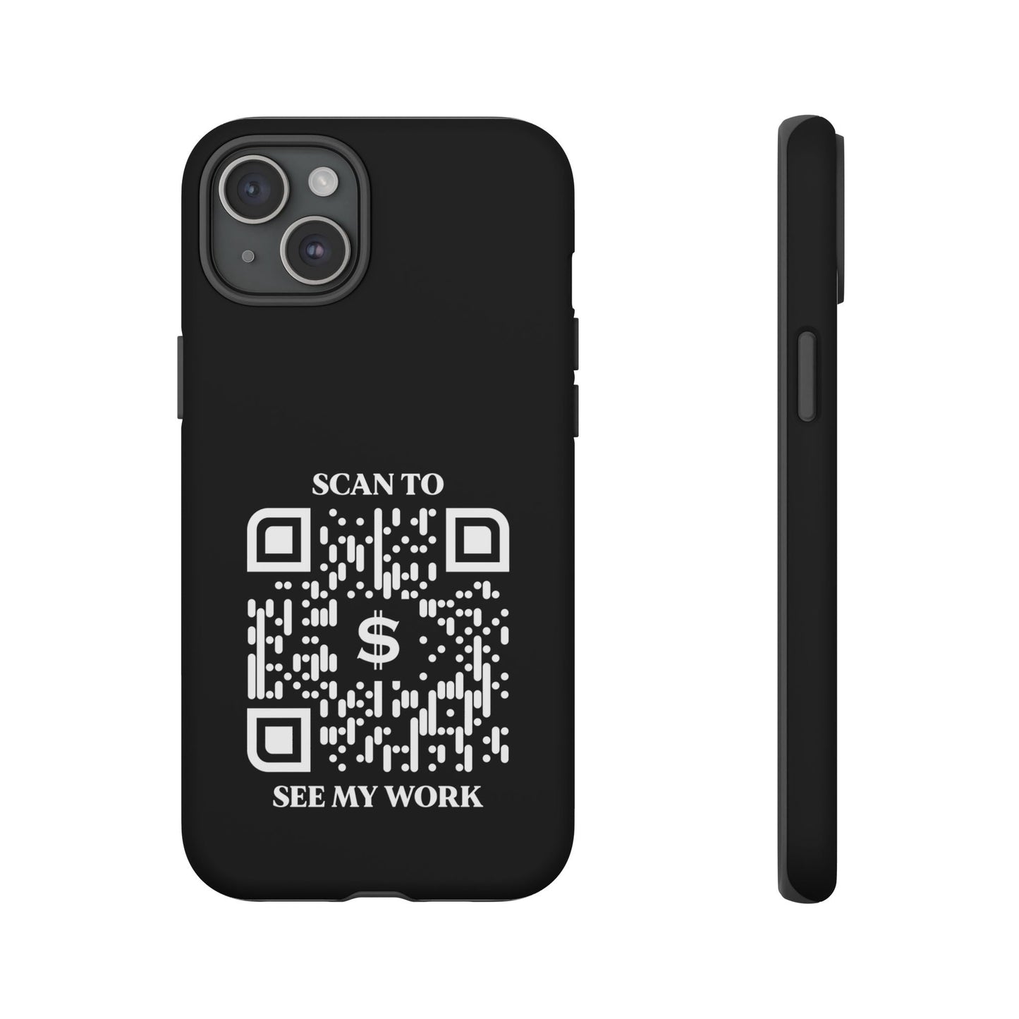 Business & Networking – Tough Case – Black – Scan to See My Work - QR NATION