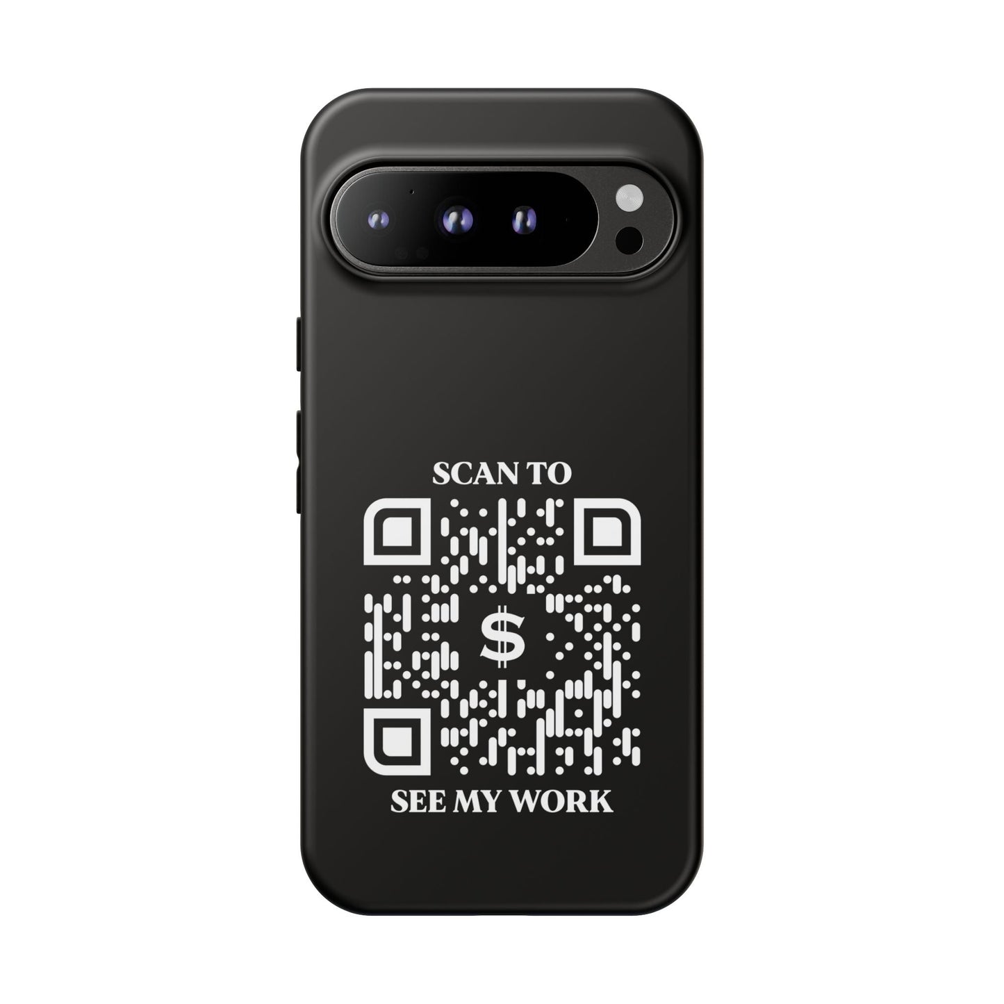 Business & Networking – Tough Case – Black – Scan to See My Work - QR NATION