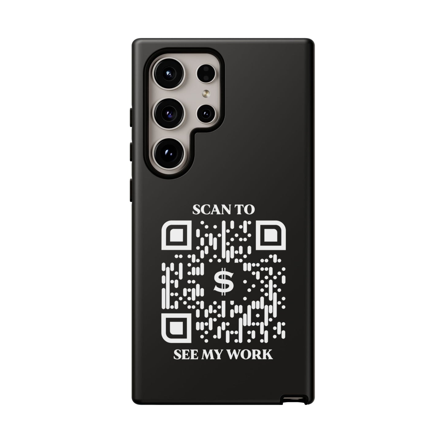 Business & Networking – Tough Case – Black – Scan to See My Work - QR NATION