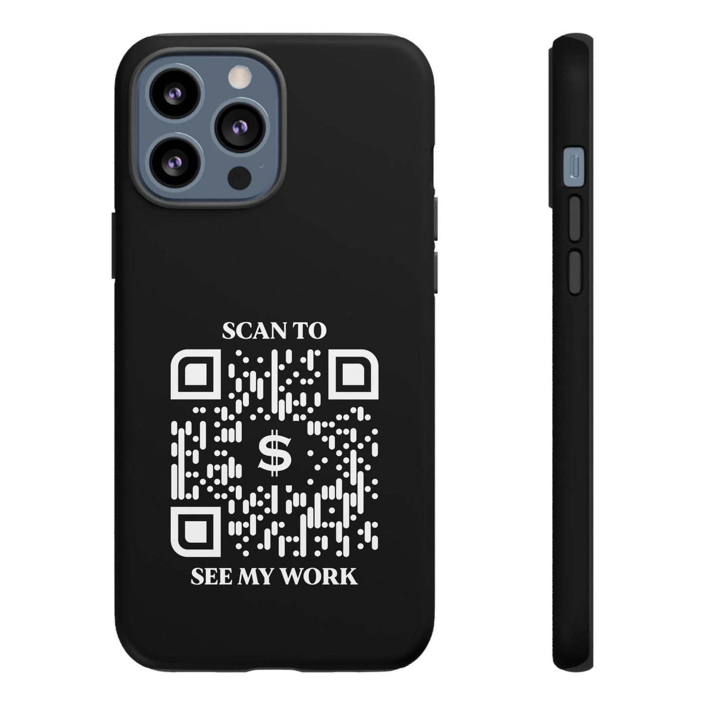 Business & Networking – Tough Case – Black – Scan to See My Work - QR NATION