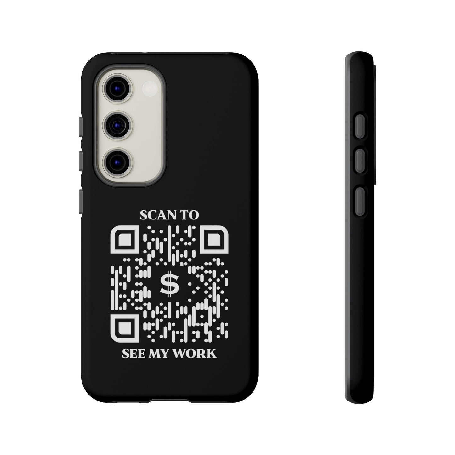 Business & Networking – Tough Case – Black – Scan to See My Work - QR NATION