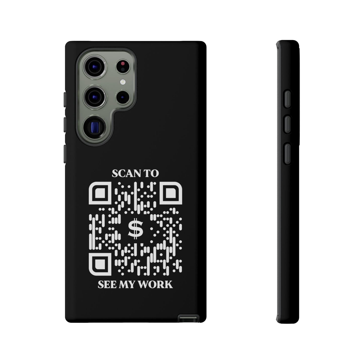Business & Networking – Tough Case – Black – Scan to See My Work - QR NATION