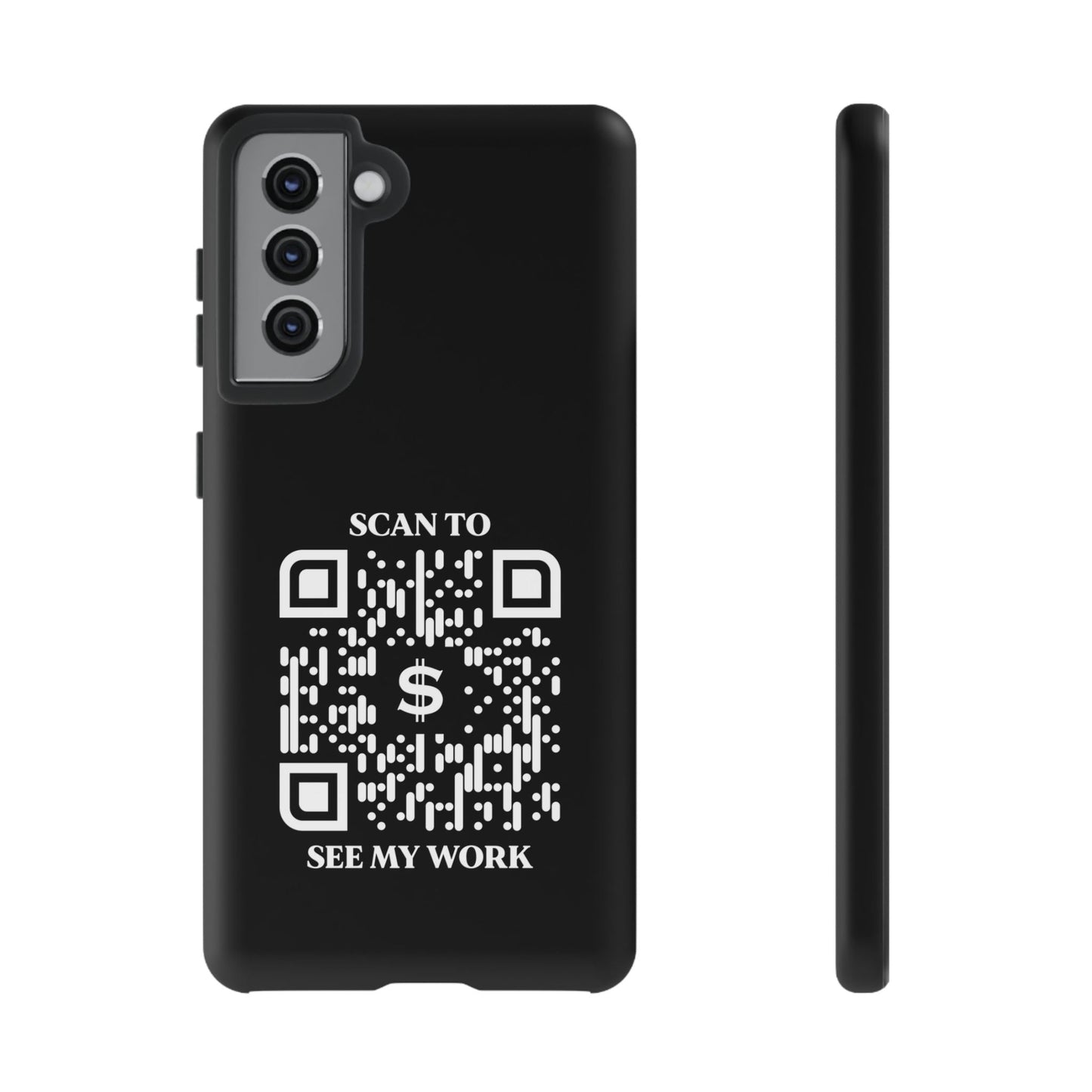 Business & Networking – Tough Case – Black – Scan to See My Work - QR NATION