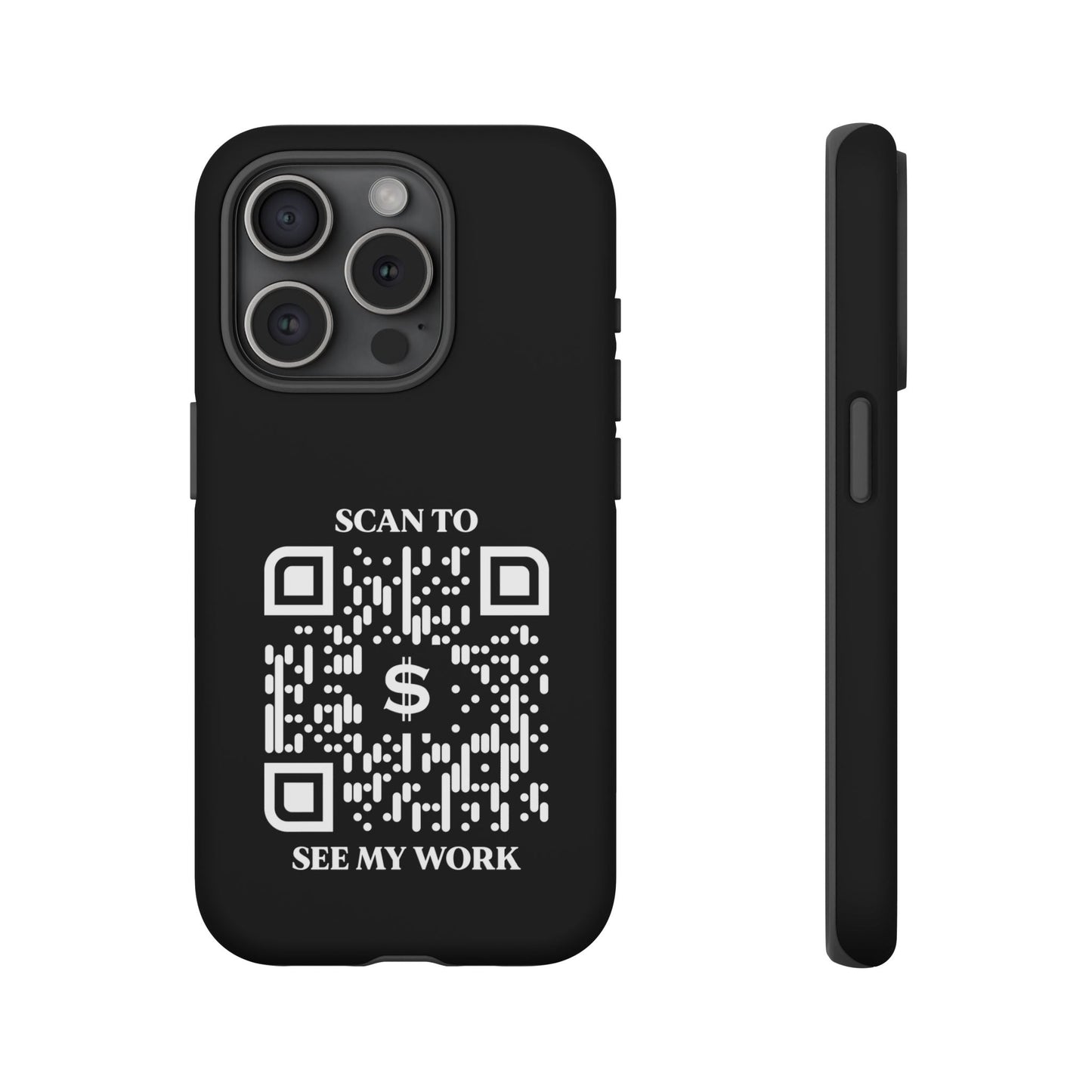 Business & Networking – Tough Case – Black – Scan to See My Work - QR NATION