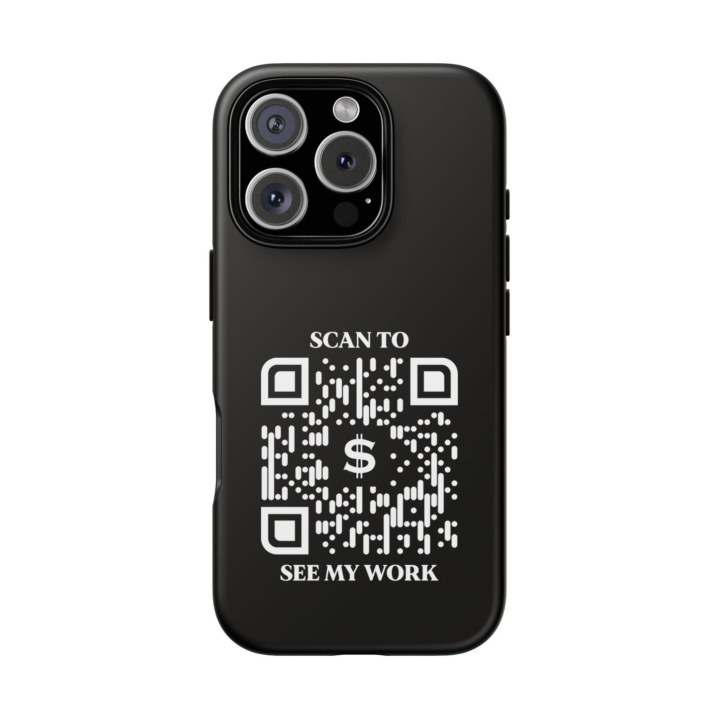 Business & Networking – Tough Case – Black – Scan to See My Work - QR NATION