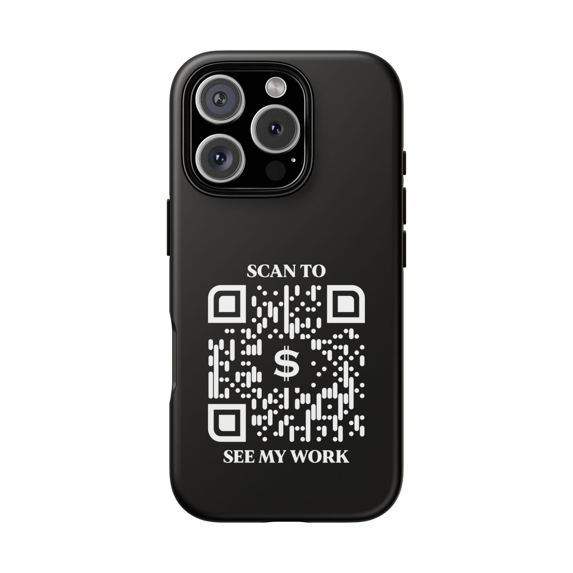 Business & Networking – Tough Case – Black – Scan to See My Work - QR NATION