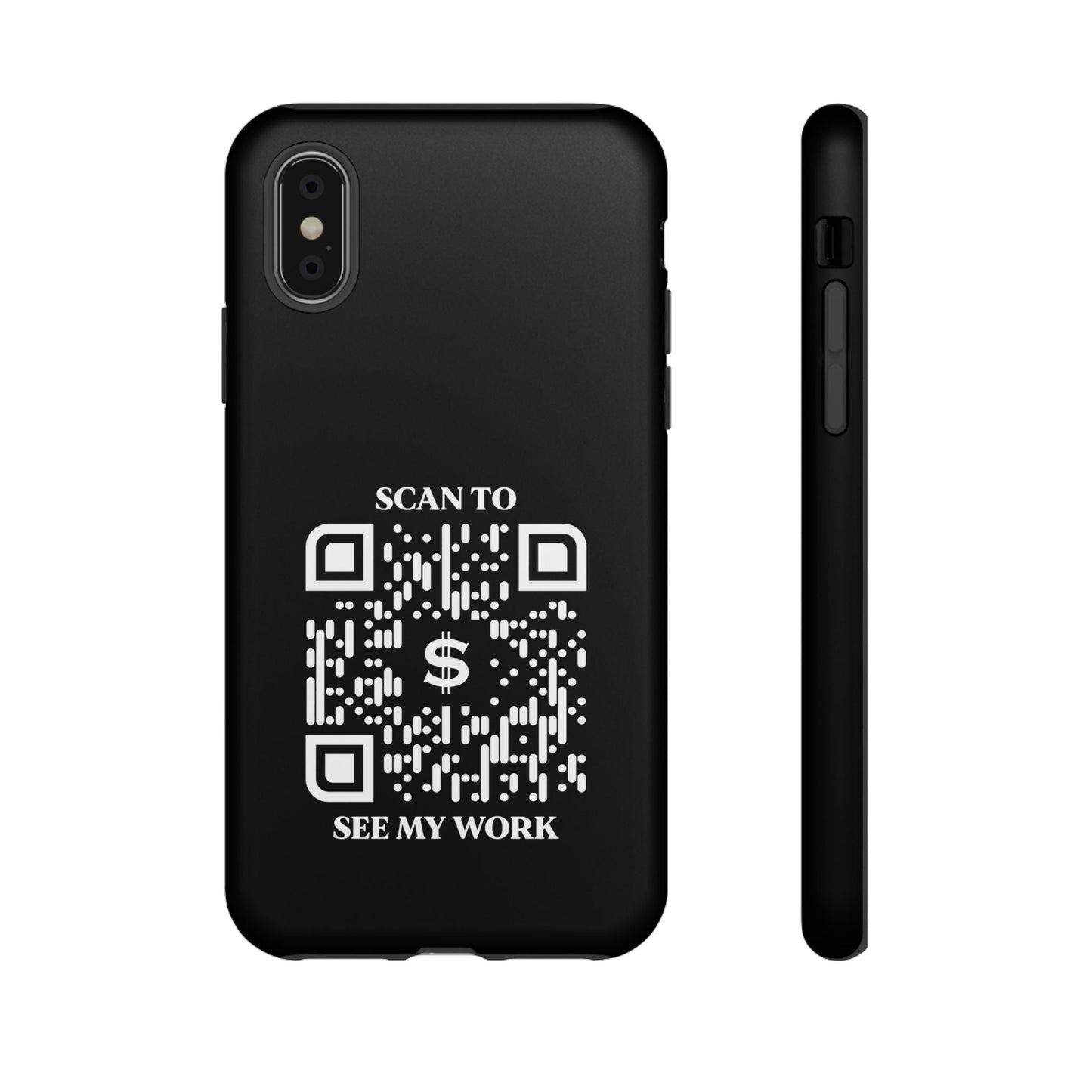 Business & Networking – Tough Case – Black – Scan to See My Work - QR NATION