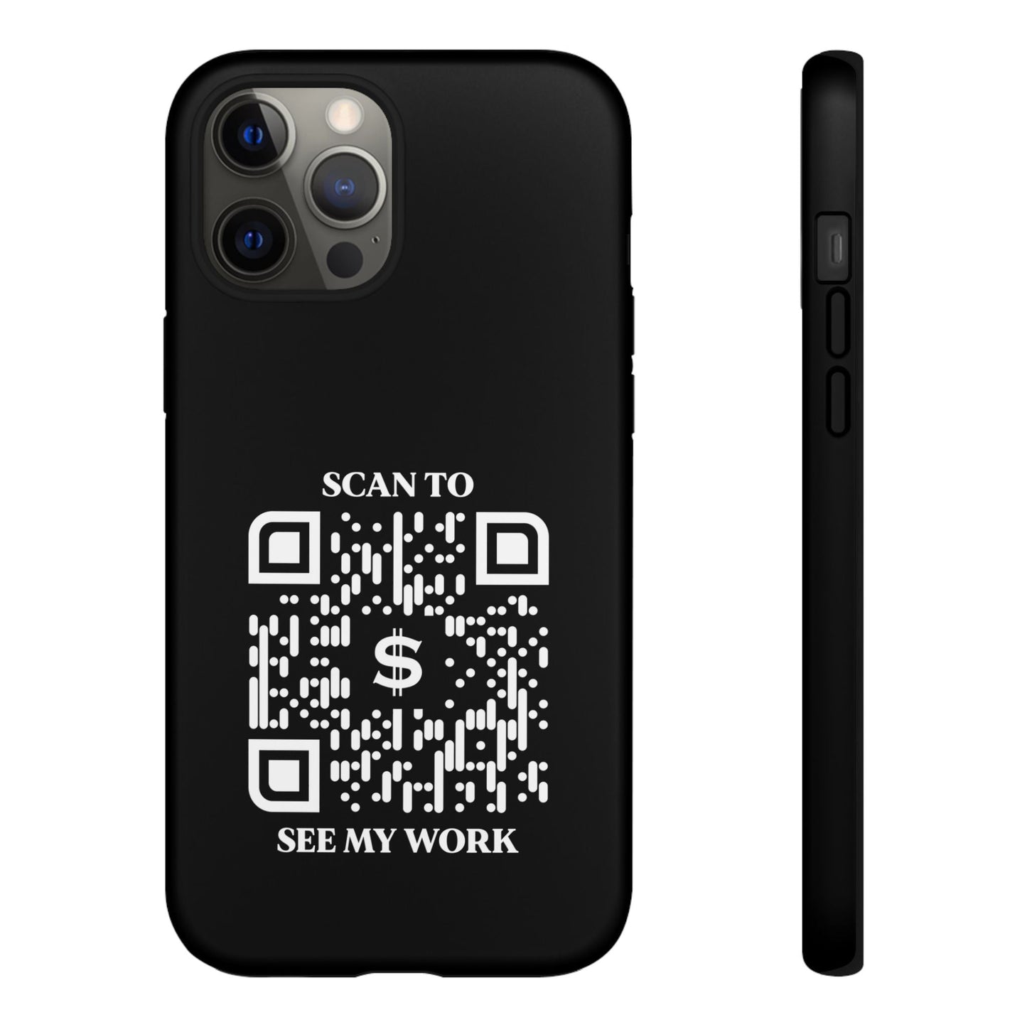 Business & Networking – Tough Case – Black – Scan to See My Work - QR NATION