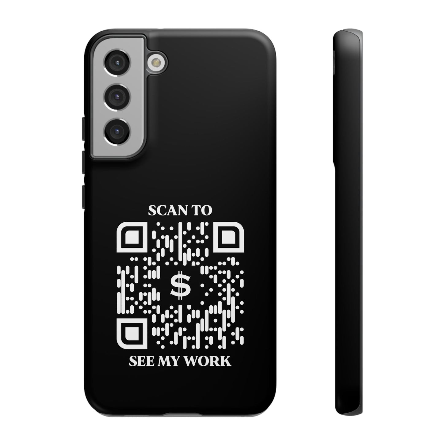 Business & Networking – Tough Case – Black – Scan to See My Work - QR NATION