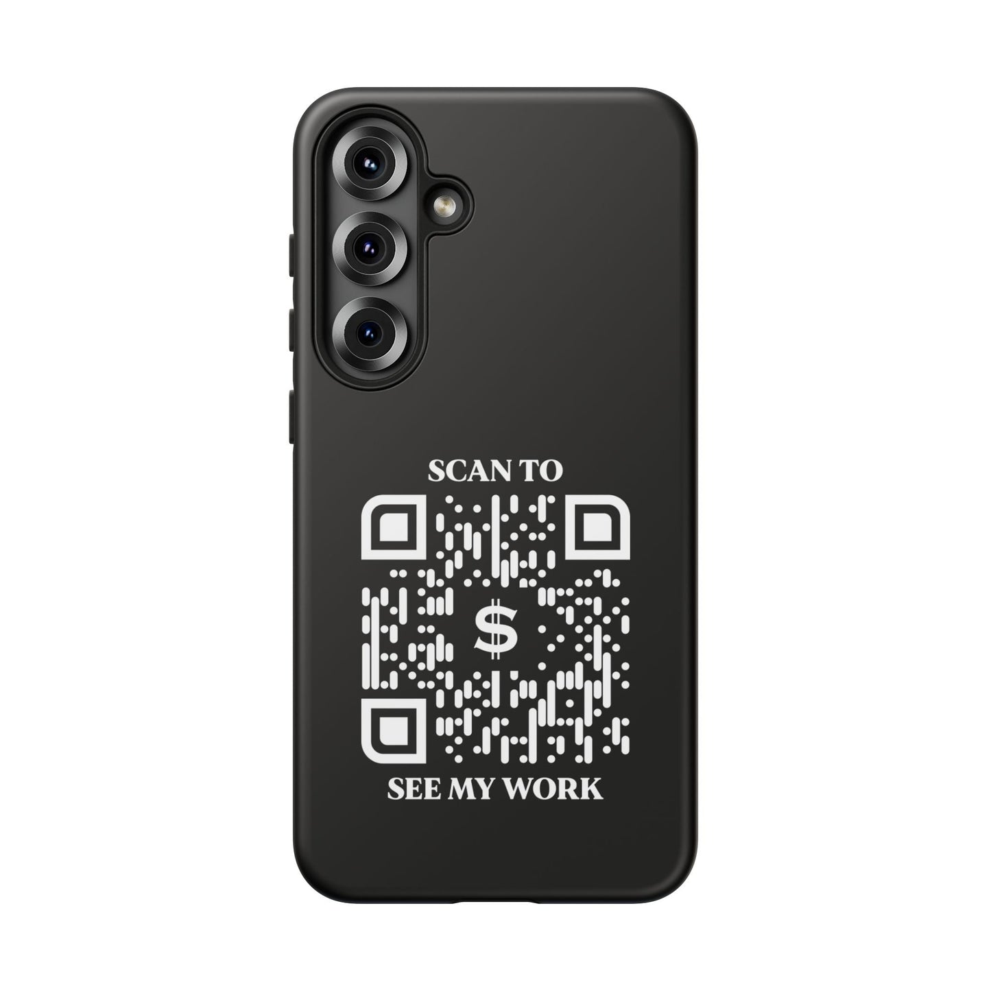 Business & Networking – Tough Case – Black – Scan to See My Work - QR NATION