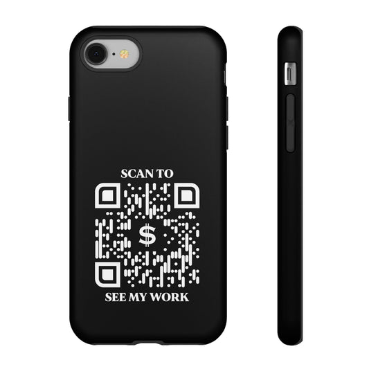 Business & Networking – Tough Case – Black – Scan to See My Work - QR NATION