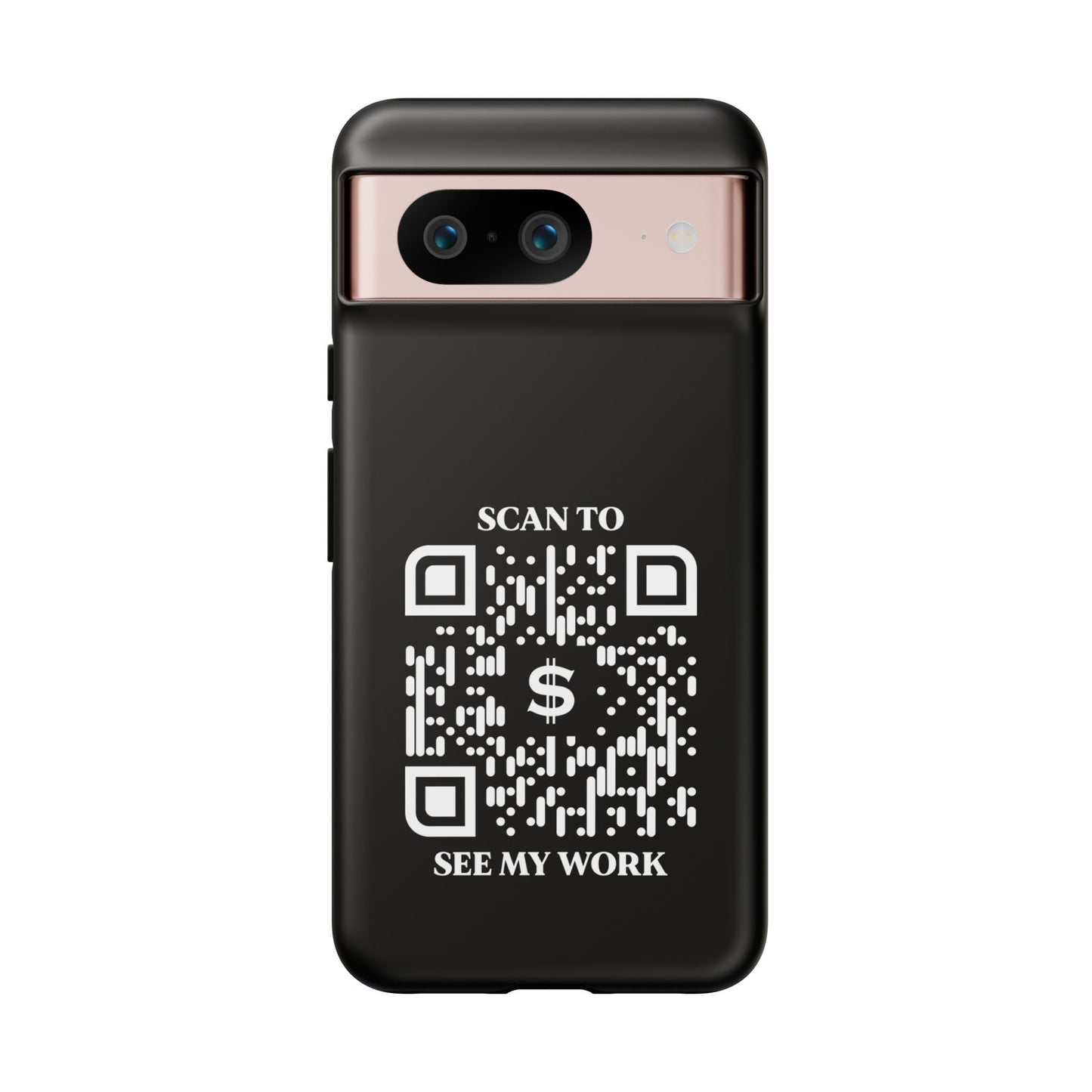 Business & Networking – Tough Case – Black – Scan to See My Work - QR NATION