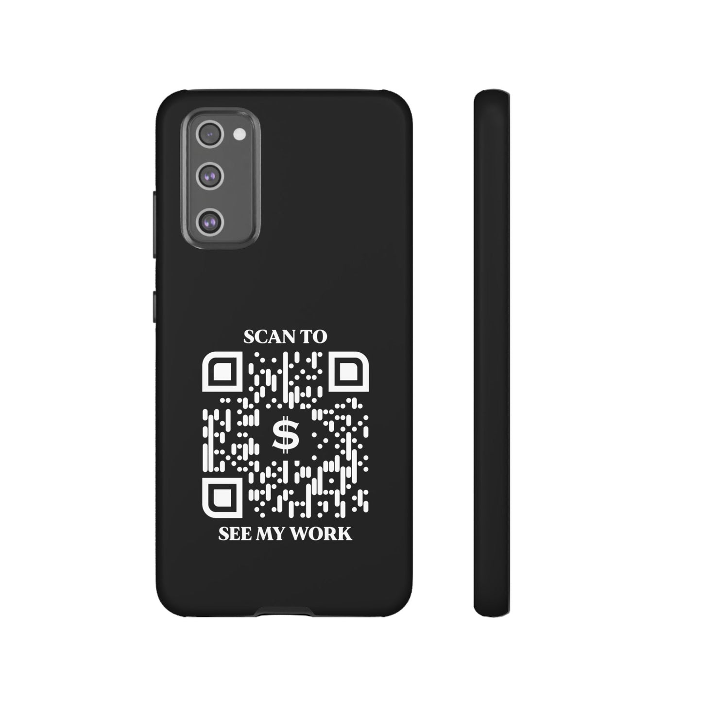 Business & Networking – Tough Case – Black – Scan to See My Work - QR NATION