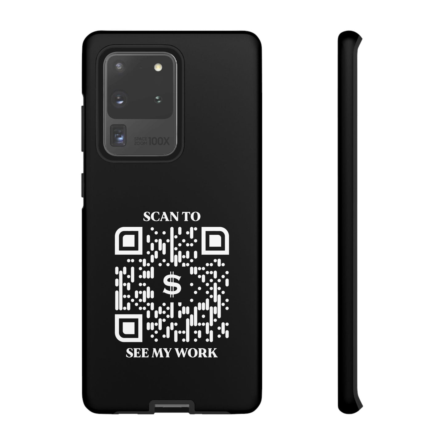 Business & Networking – Tough Case – Black – Scan to See My Work - QR NATION