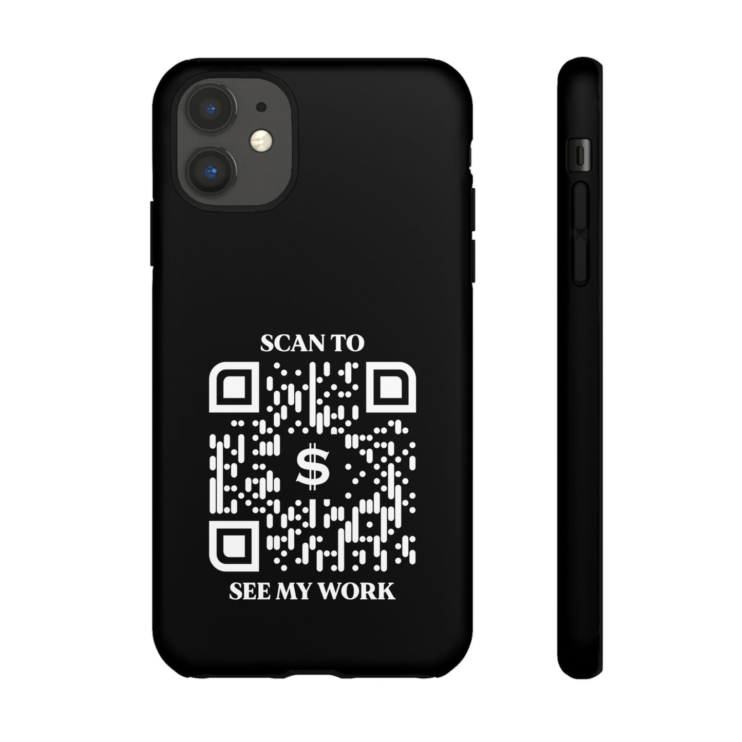 Business & Networking – Tough Case – Black – Scan to See My Work - QR NATION