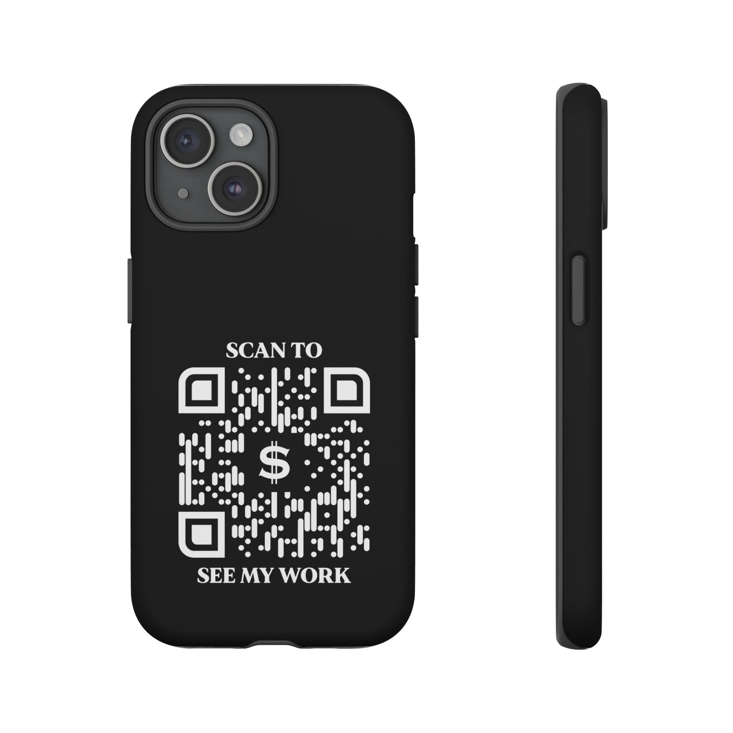 Business & Networking – Tough Case – Black – Scan to See My Work - QR NATION