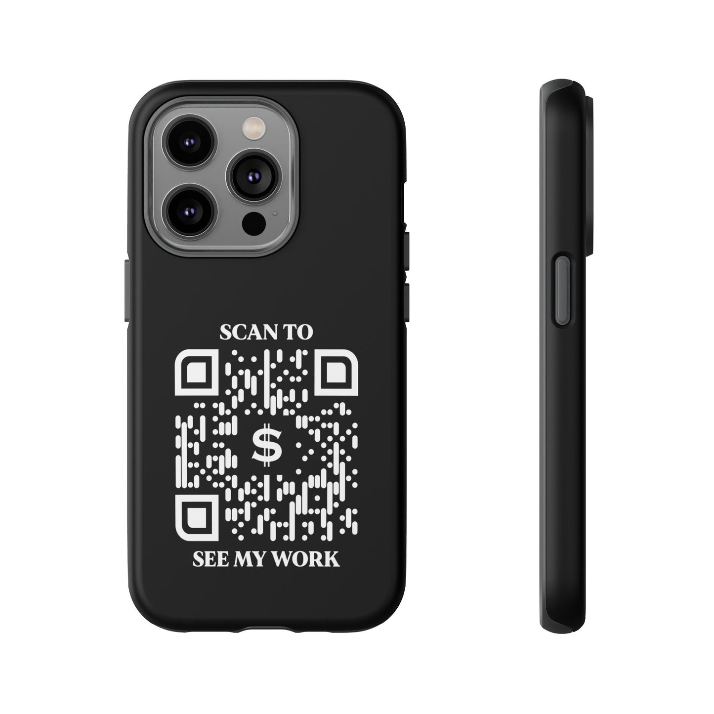 Business & Networking – Tough Case – Black – Scan to See My Work - QR NATION