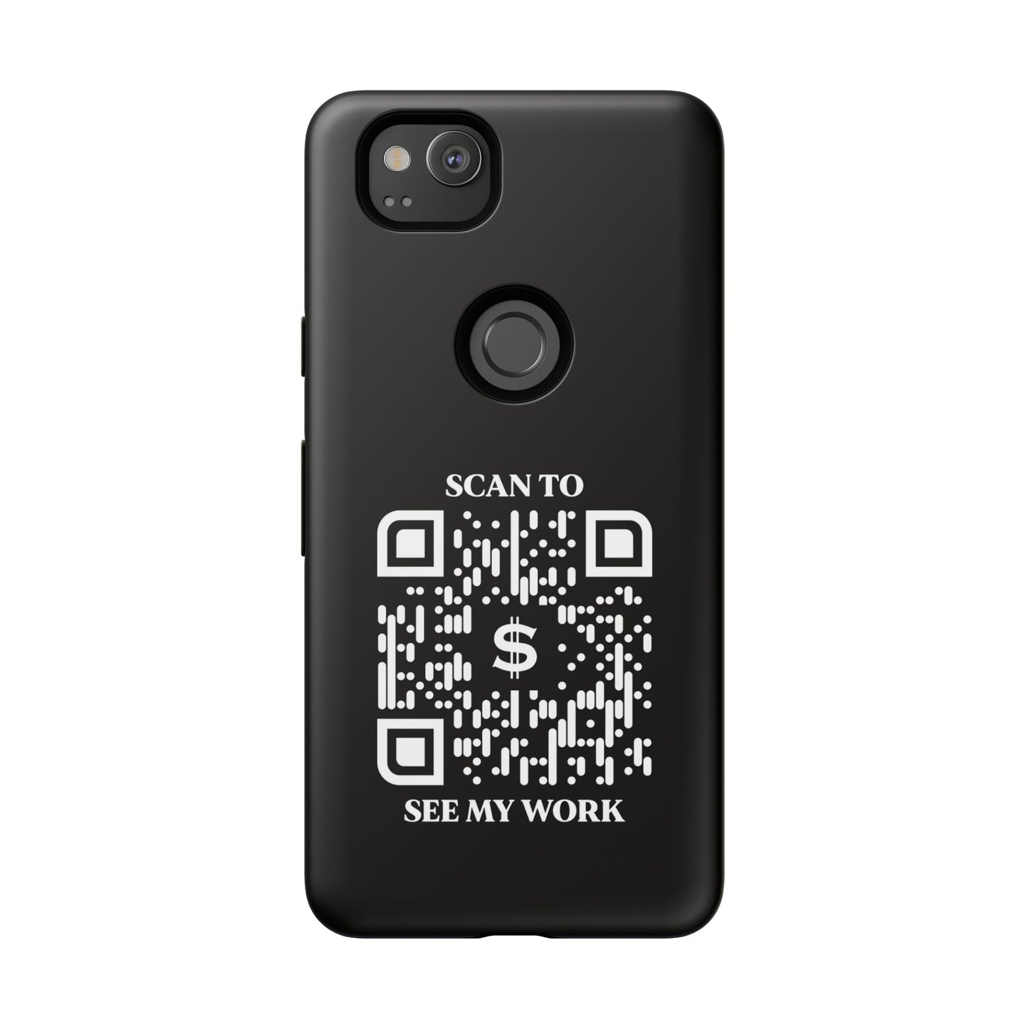 Business & Networking – Tough Case – Black – Scan to See My Work - QR NATION
