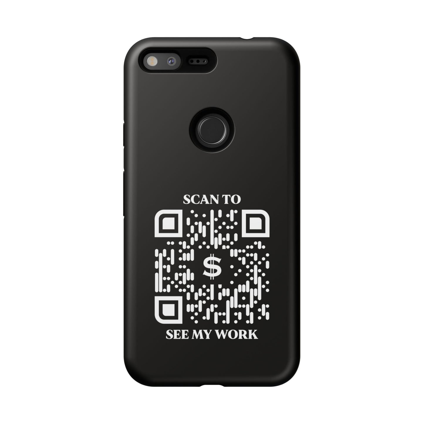 Business & Networking – Tough Case – Black – Scan to See My Work - QR NATION