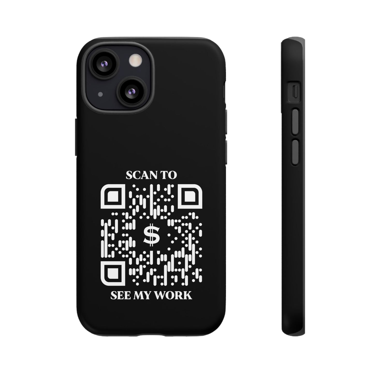 Business & Networking – Tough Case – Black – Scan to See My Work - QR NATION