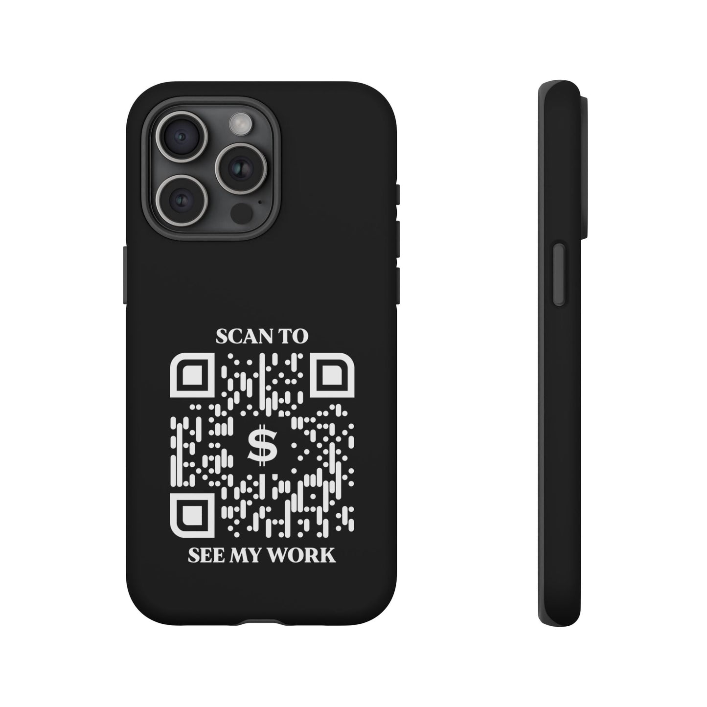 Business & Networking – Tough Case – Black – Scan to See My Work - QR NATION