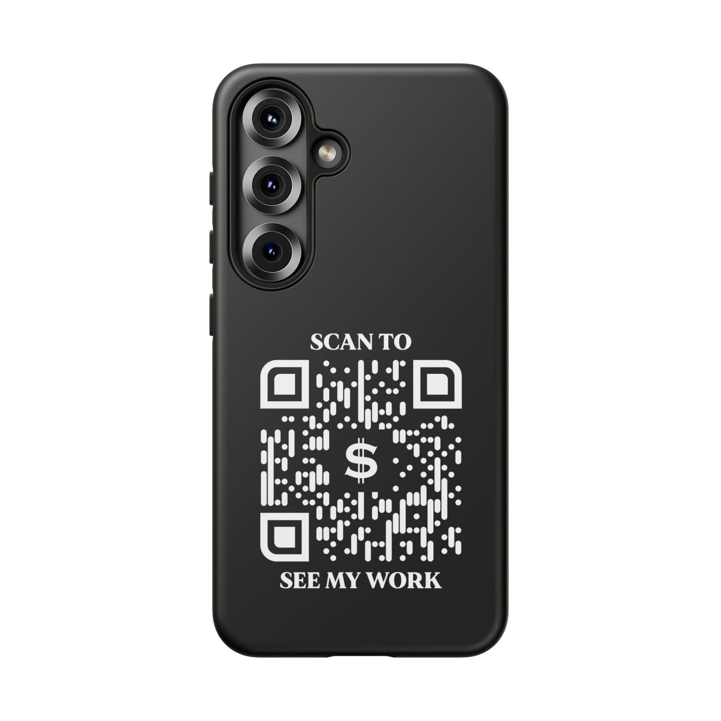 Business & Networking – Tough Case – Black – Scan to See My Work - QR NATION