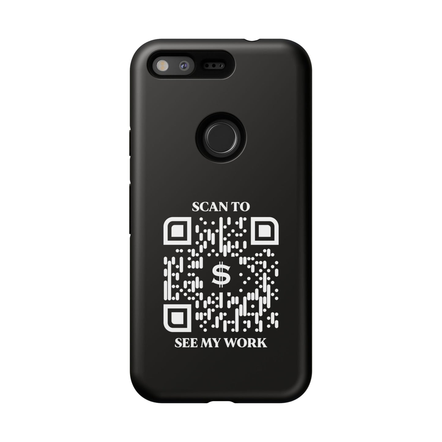 Business & Networking – Tough Case – Black – Scan to See My Work - QR NATION