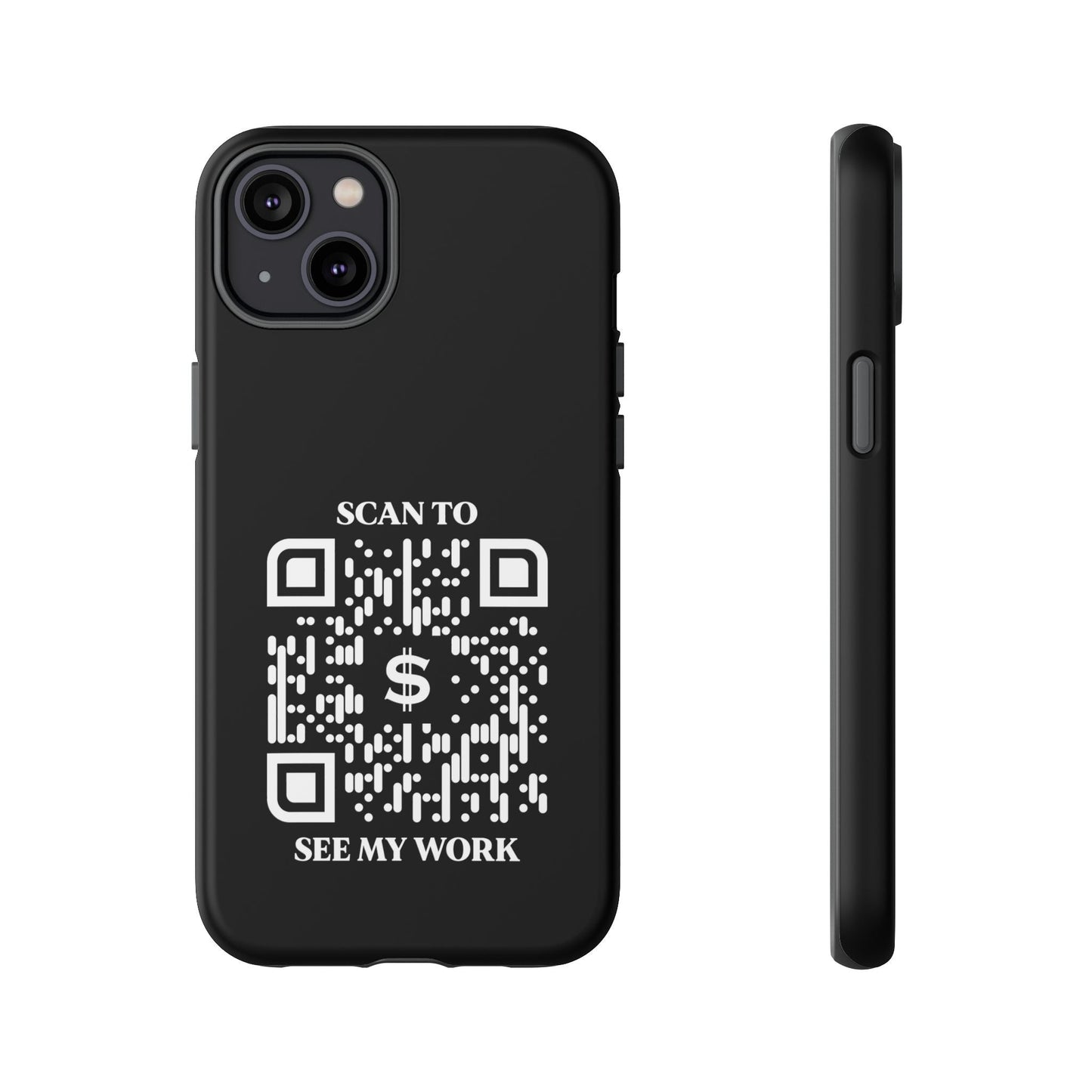 Business & Networking – Tough Case – Black – Scan to See My Work - QR NATION