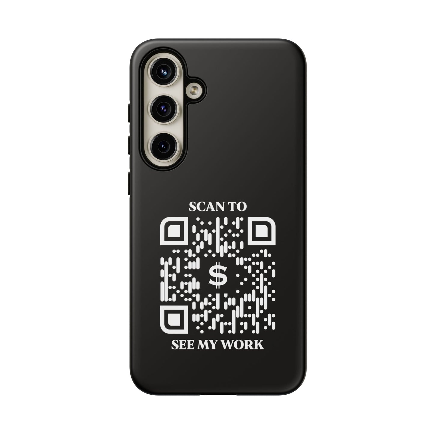 Business & Networking – Tough Case – Black – Scan to See My Work - QR NATION