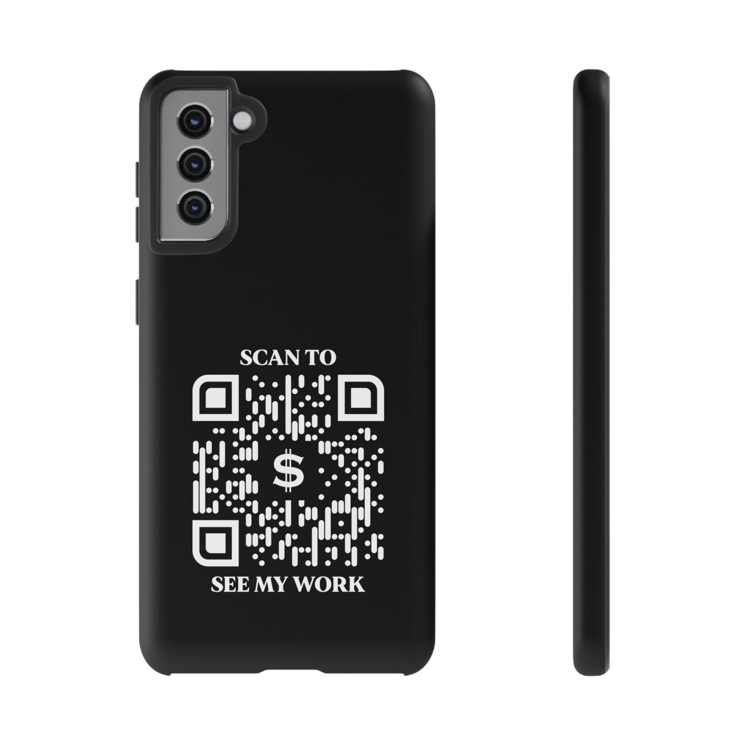 Business & Networking – Tough Case – Black – Scan to See My Work - QR NATION