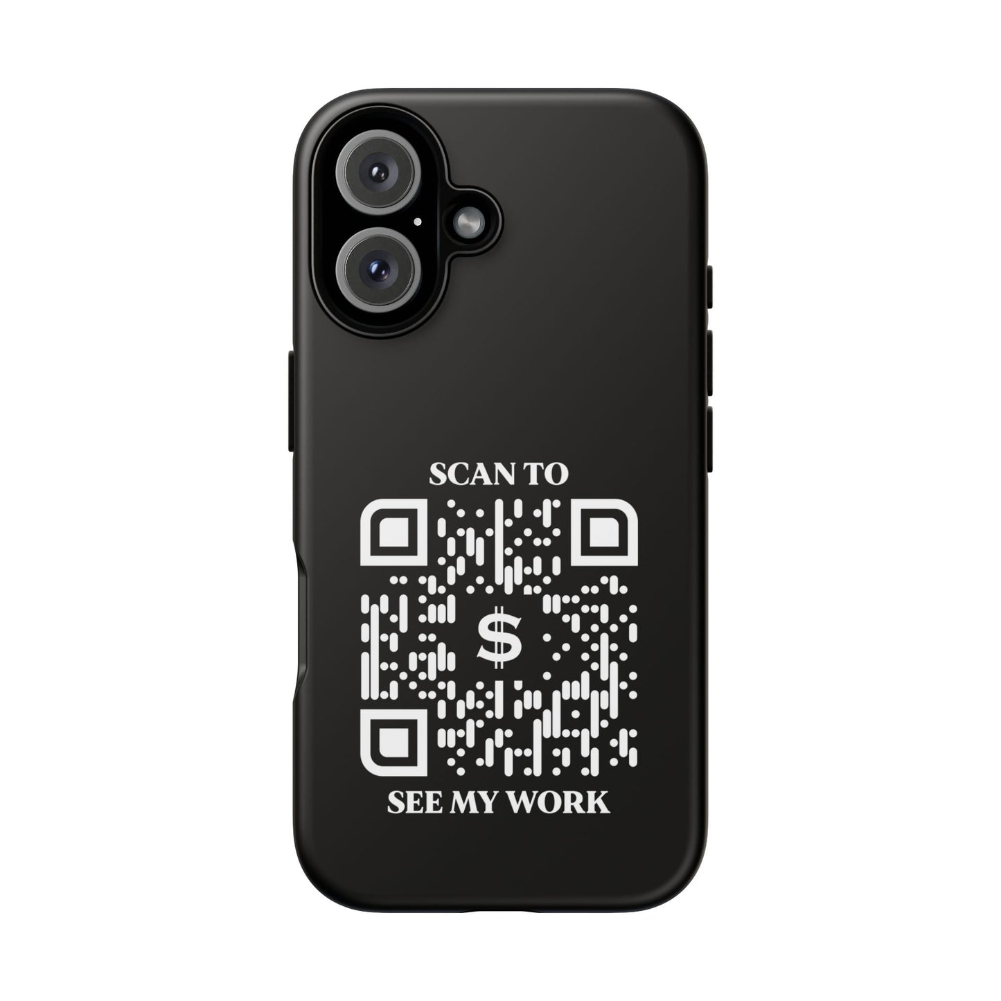 Business & Networking – Tough Case – Black – Scan to See My Work - QR NATION