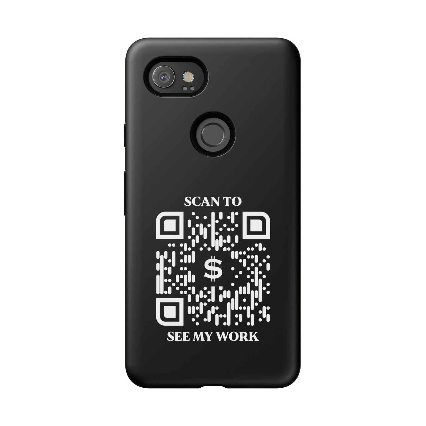 Business & Networking – Tough Case – Black – Scan to See My Work - QR NATION
