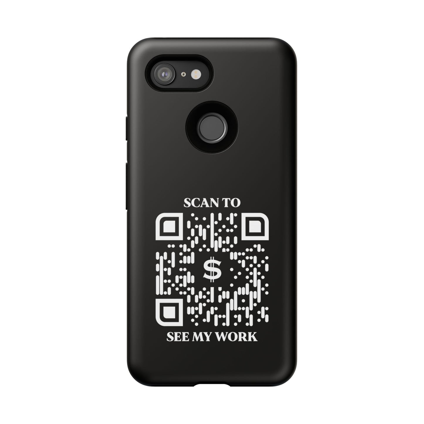 Business & Networking – Tough Case – Black – Scan to See My Work - QR NATION