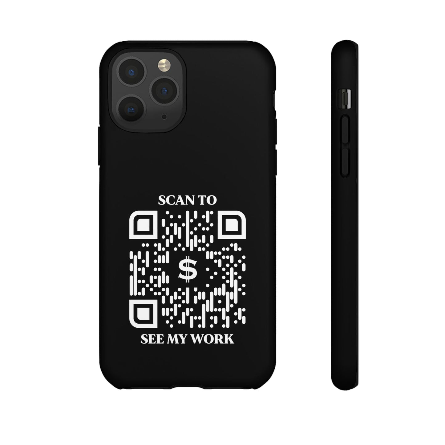 Business & Networking – Tough Case – Black – Scan to See My Work - QR NATION